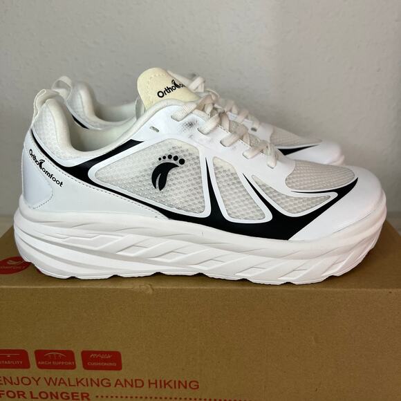 OrthoComfoot Orthopedic Diabetic Walking Shoes White Women’s 39 - Picture 14 of 14